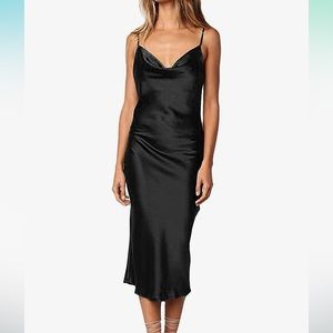 Classic slip black dress